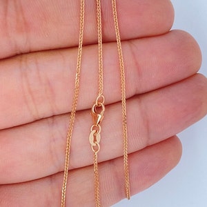 Solid 18K Gold Chain, Genuine Solid 18K Gold Wheat Cable Chain Diamond Cut, 18K Rose Gold Chain, 18K White Gold Chain, image 5