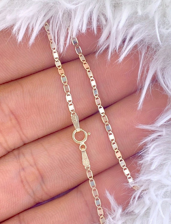 Solid 10K Tricolor Gold Chain 10KT 