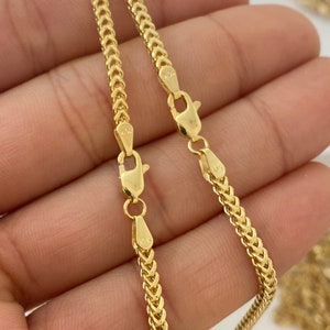 Solid 10K Gold Franco Chain 2.5mm, Man Trending Gold Chain, Genuine 10K Gold Chain, Real Gold Man Chain