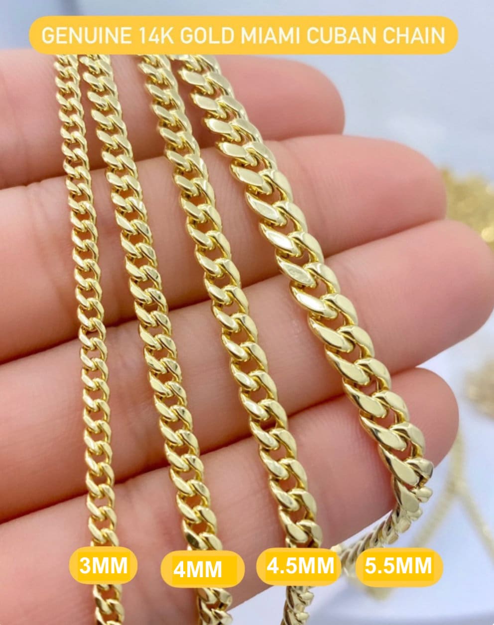 5.5 mm cuban link cheap chain