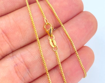 ソリッド18Kゴールドイタリアチェーン、純正18Kボールチェーン、18kt