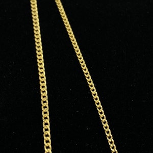Solid 10K GoldMini  Miami Cuban  Chain, Size 1.4mm and 1.8mm, Gift for Men, Women or Children