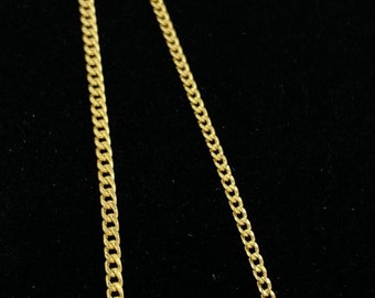 Solid 10K GoldMini  Miami Cuban  Chain, Size 1.4mm and 1.8mm, Gift for Men, Women or Children