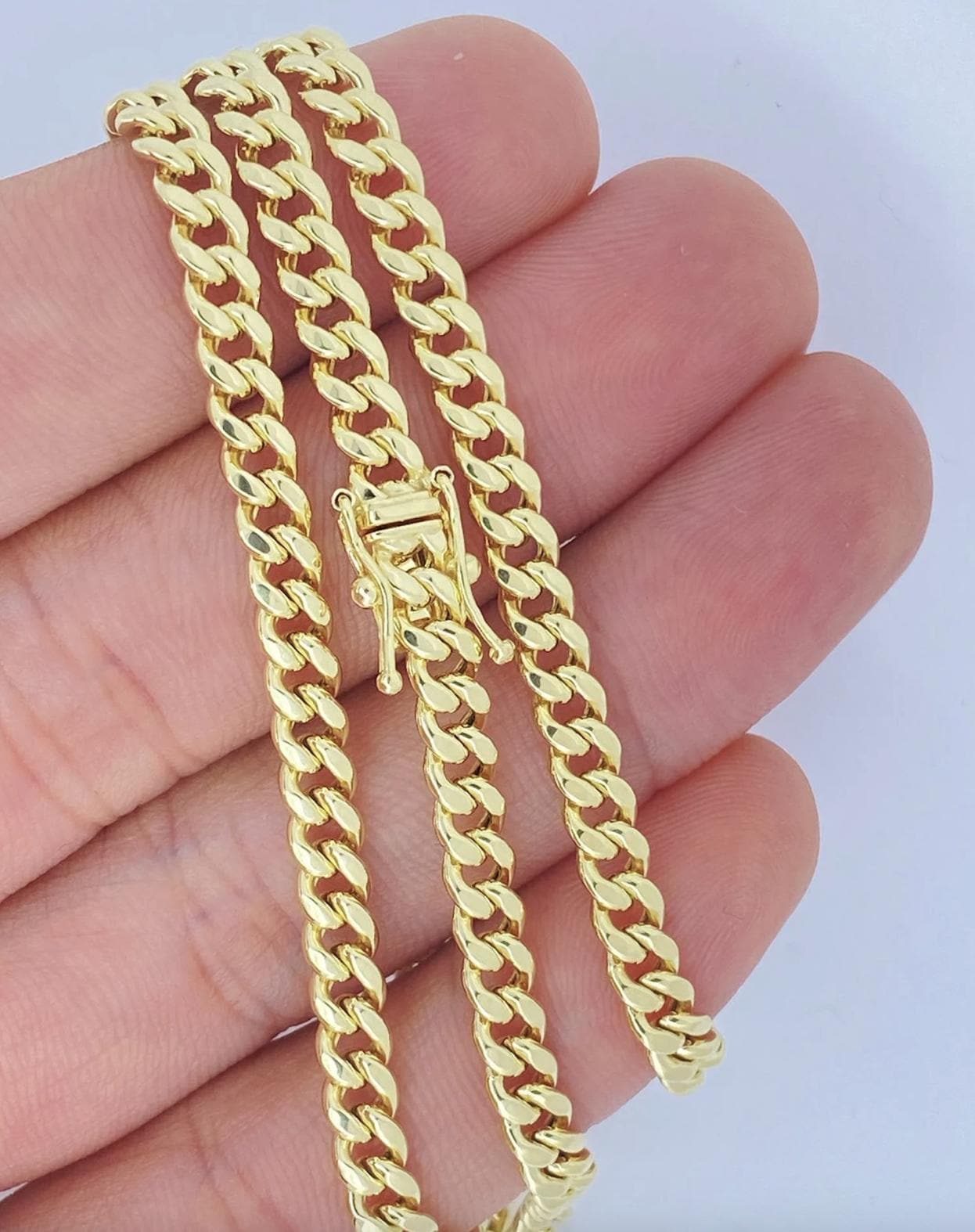 Catena Cubana Miami In Oro 14k: 2,90 Mm/3,70 Mm - Foto 13