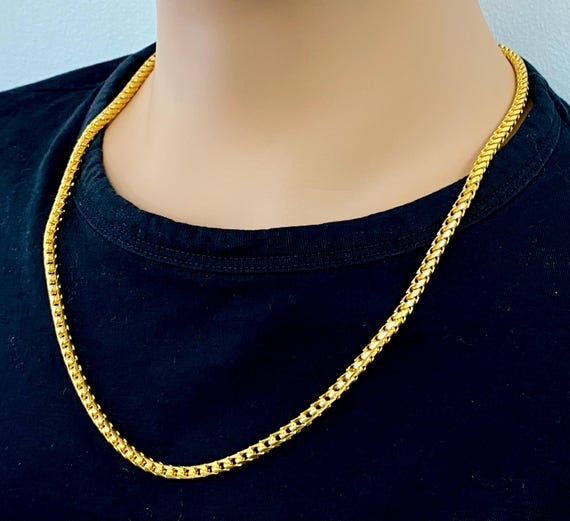 14k Gold Chain 22k Franco Chain 14K Real Gold Hollow Franco Chain