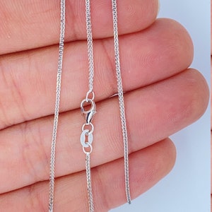 Solid 18K Gold Chain, Genuine Solid 18K Gold Wheat Cable Chain Diamond Cut, 18K Rose Gold Chain, 18K White Gold Chain, image 4