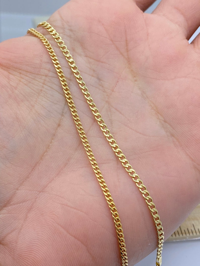 Solid 10K Gold Man Cuban Curb Bracelet. Gents 10K Gold Bracelet, 10K Solid Yellow Gold Bracelet image 9