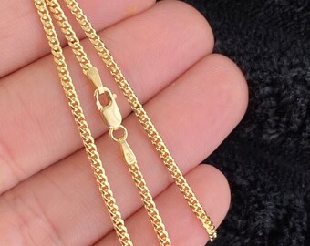 18金 18k ネックレス 50cm キューバン マイアミ カット2mm 新品 K18 YG