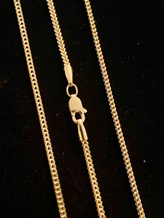 Solid 10K Gold Franco Box Chain 1.75mm 