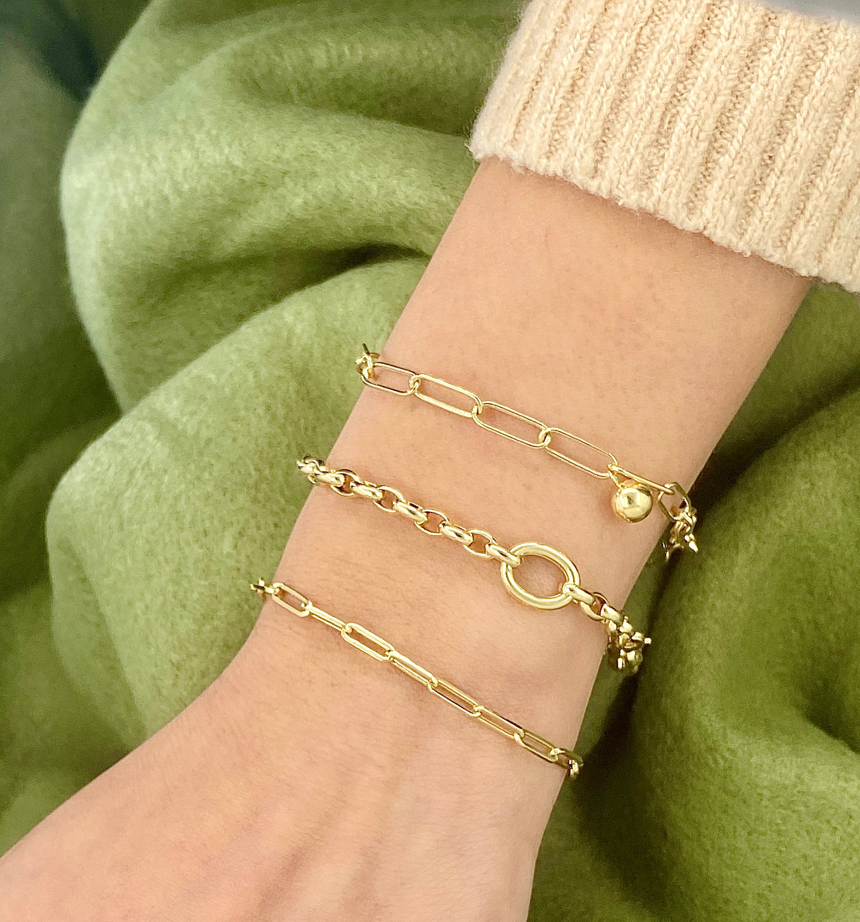 【ana luisa】GOLD PAPERCLIP BRACELET チェーン ブレスレット Gold Chain Bracelet - Gold Paperclip Bracelet | Ana Luisa