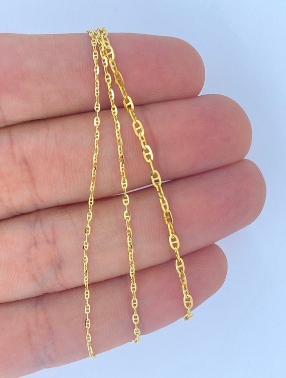 Solid 14K Gold Mariner Anchor Chain Made in Italy Necklace - Etsy