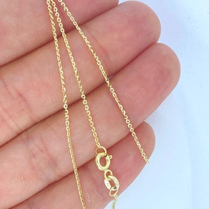 Solid 10K Gold Cable Rolo Chain, Ladies Gold Chain, Solid Gold