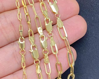 SISGEM 10K イエローゴールド ボックスリンクチェーン ネックレス用 0.6mm ボックスチェーン ロブスタークロウクラスプ付き ファインジュ Jewelili 10K ソリッドイエローゴールドネックレス | ボックスリンク