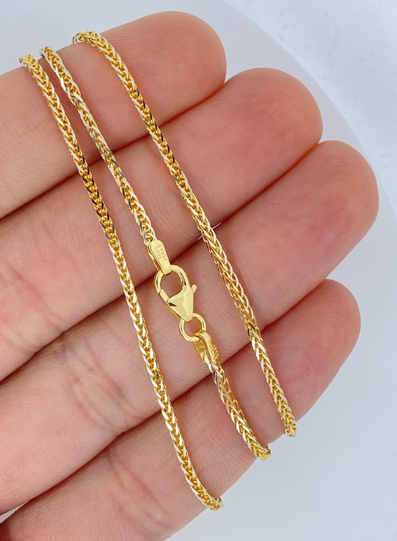 Solid 18K Gold Chain, Genuine Solid 18K Gold Chain for Pendant 