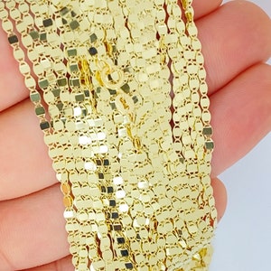 Spegelarmband i massivt 18K guld, Damarmband i guld, Armband i 18K guld, Handkedja i 18K guld för damer, Trendigt stapelbart armband i massivt guld bild 3
