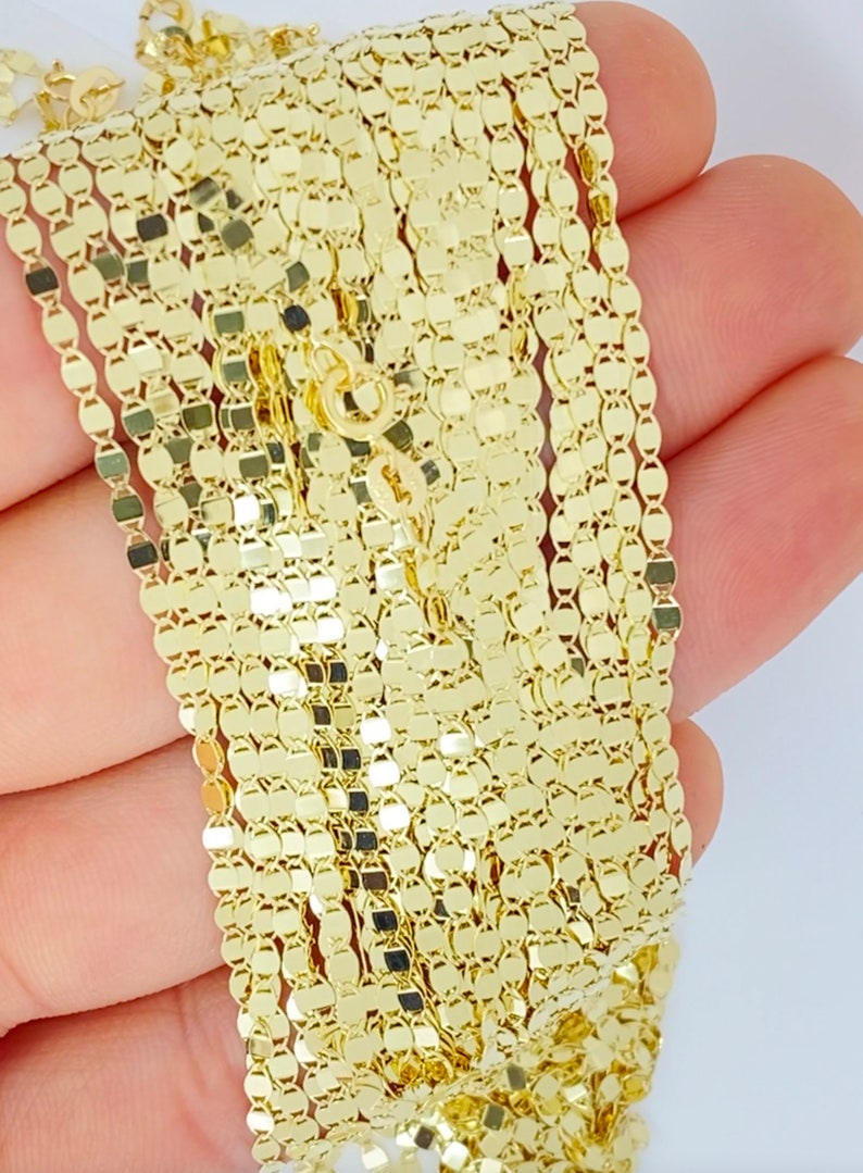 Spegelarmband i massivt 18K guld, Damarmband i guld, Armband i 18K guld, Handkedja i 18K guld för damer, Trendigt stapelbart armband i massivt guld bild 3