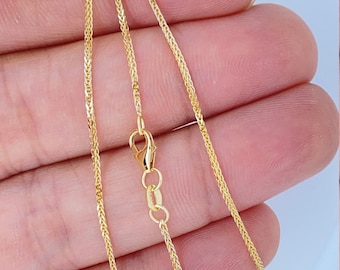 18k Solid Gold Chain | Etsy
