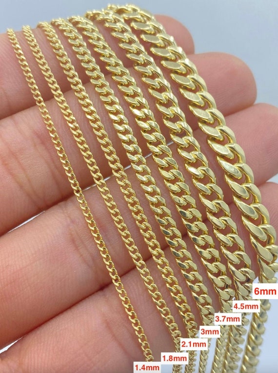 3.5mm Gold Miami Cuban Chain - Mens Gold Chain