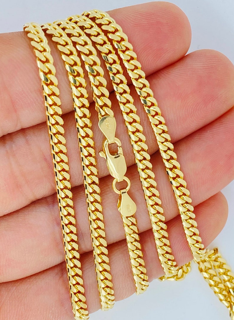 Solid 18K Gold Miami Cuban Chain, Made In Italy, Highest Quality Available for Cuban Chains, Men 18K Gold Chains, 18K 750 Gold Cuban Chain image 3