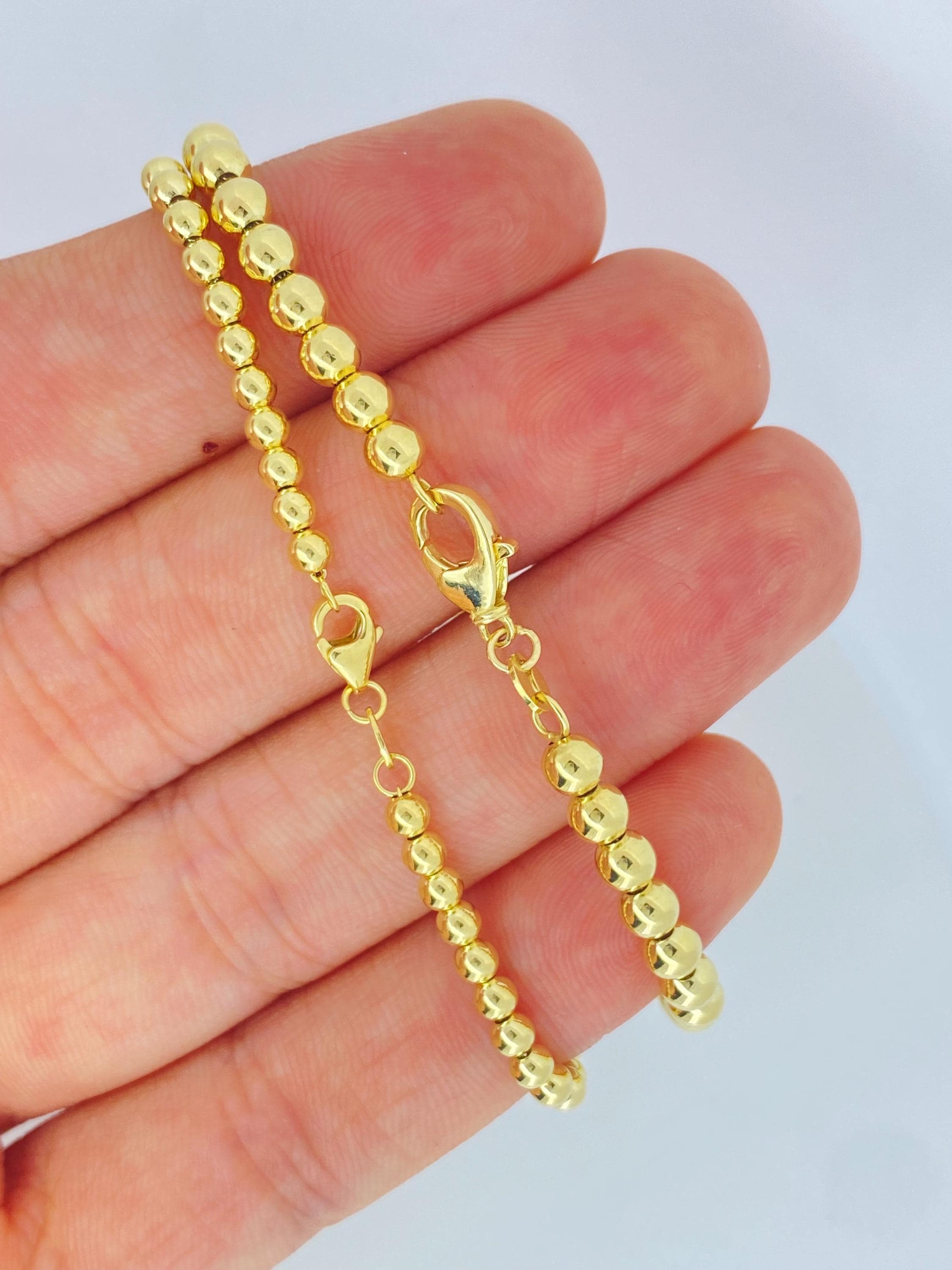 イエローゴールド ソリッド 1.5mm スパークルカット ロープチェーン 