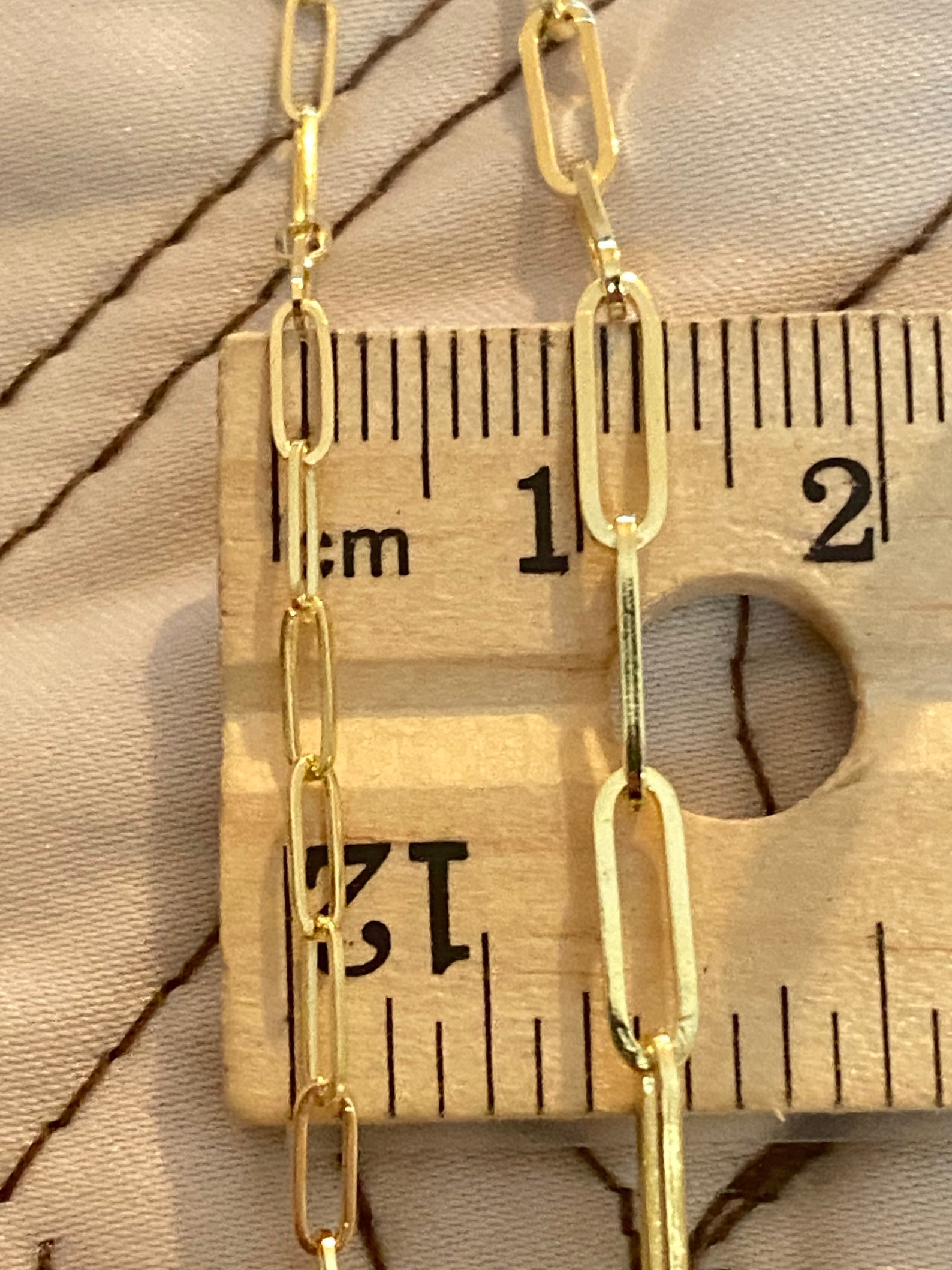 Solid 10K Gold Paperclip Necklace NotHollow 2mm and 3mm Etsy