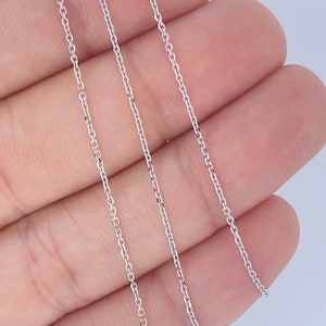 Solid Platinum Ladies Chain, Genuine Solid Platinum Chain, 1mm Cable Box Diamond-Cut Ladies Platinum Chain, Platinum Diamond Cut Cable Chain