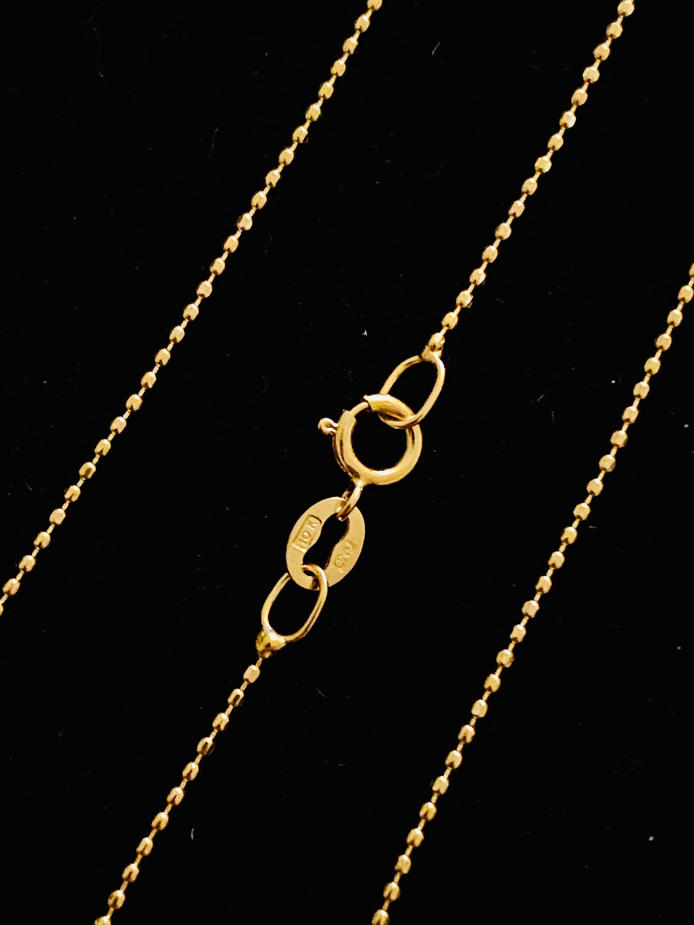 10K Gold Ball Chain Ball Station Link 0.9mm 16inch 18 Inch 20inch 22inch  24inch - Etsy Norway