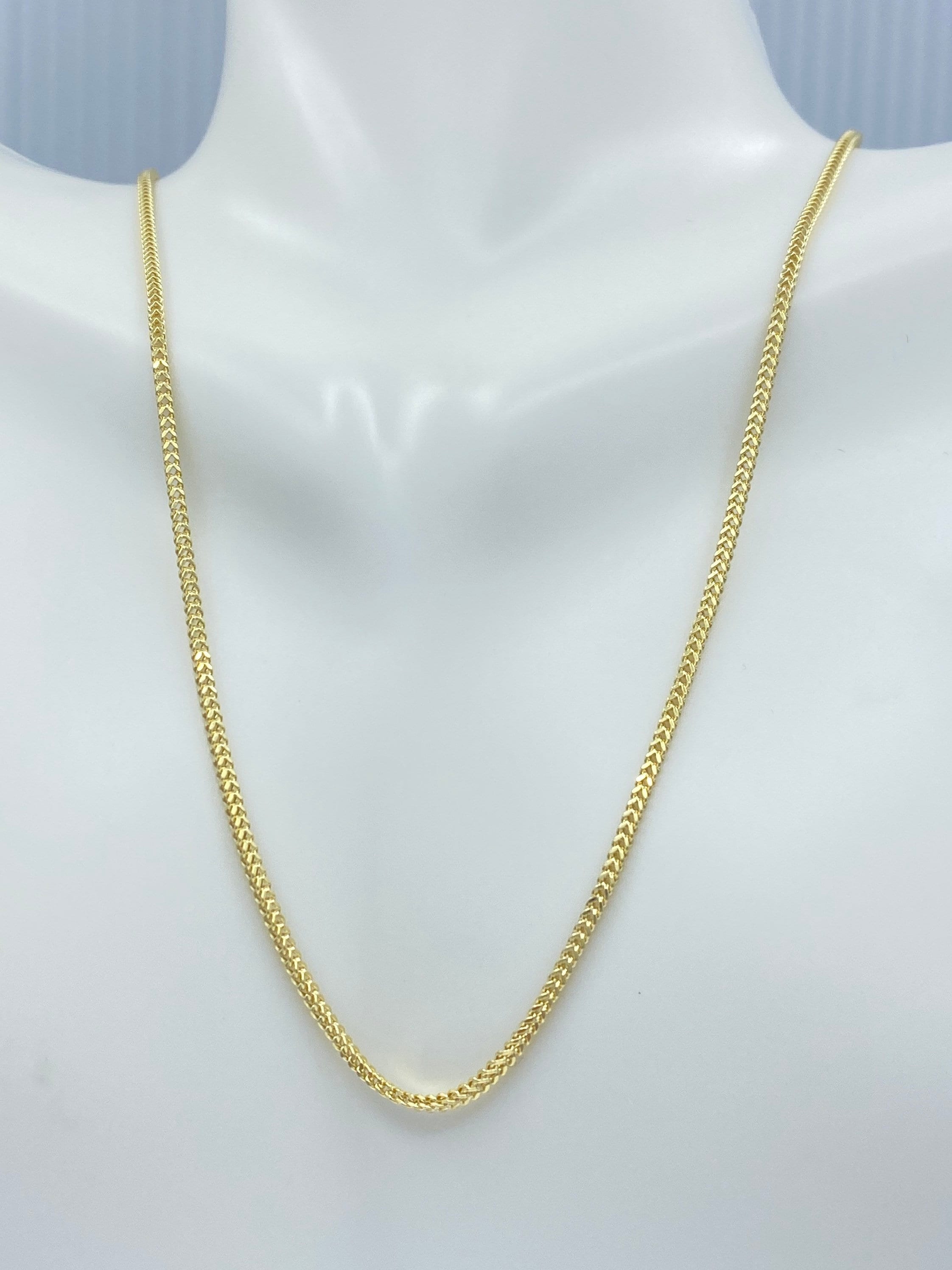 Solid 10K Gold Franco Box Chain 1.25mm 