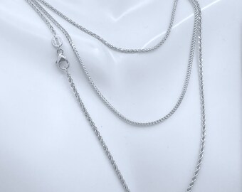 Solid Platinum Chain Genuine Solid Platinum Chain 1.5mm Diamond