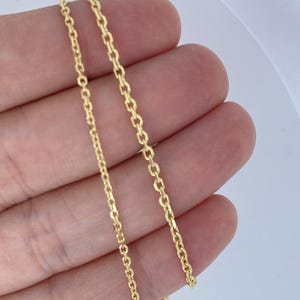 Corrente de cabo de ouro 18K sólido, corrente de cabo pesada de ouro 18K para senhoras, ITÁLIA, 1 mm, 1,5 mm, 2 mm, corrente de ouro 18K para pingente