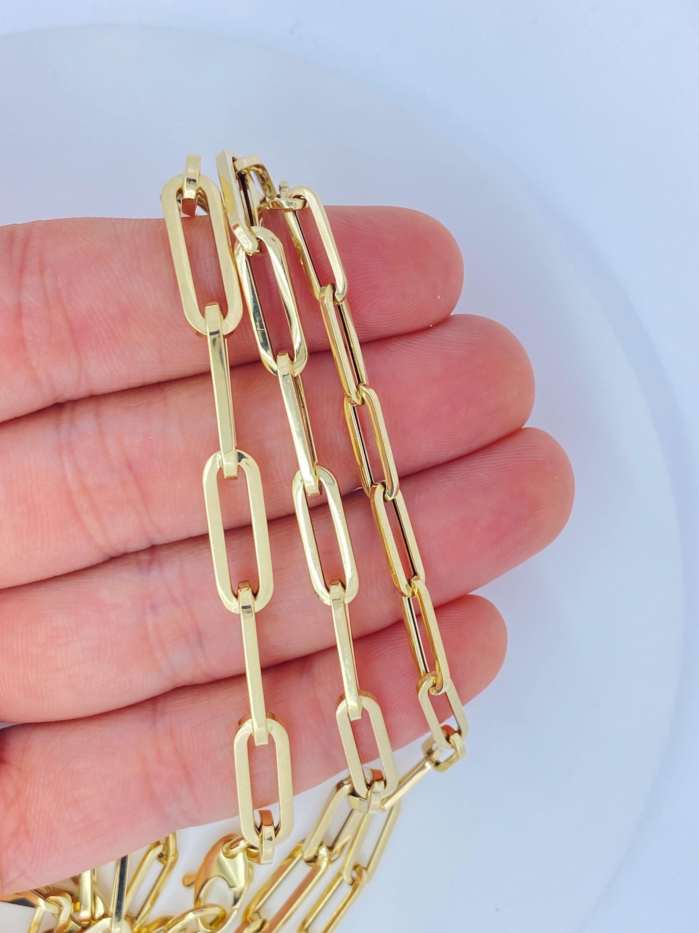 thumbnail image 2 of Thin 14k Gold Filled Paper Clip Chain Necklace Extender (1 To 20 Inches, 2mm Width) By Agj 2 of 6