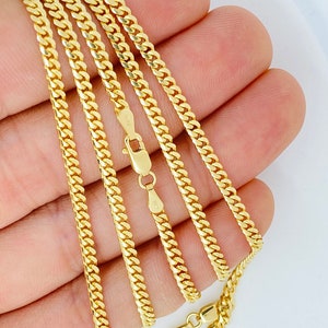 Solid 18K Gold Miami Cuban Chain, Made In Italy, Highest Quality Available for Cuban Chains, Men 18K Gold Chains, 18K 750 Gold Cuban Chain image 2