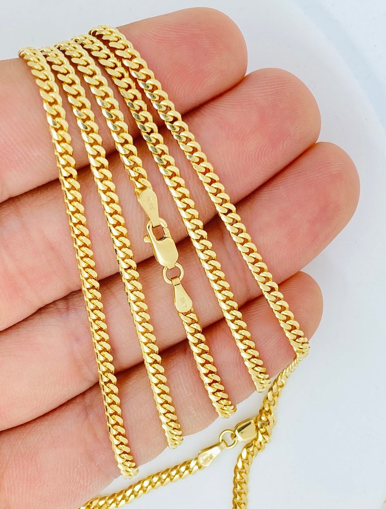 Solid 18K Gold Miami Cuban Chain, Made In Italy, Highest Quality Available for Cuban Chains, Men 18K Gold Chains, 18K 750 Gold Cuban Chain image 2