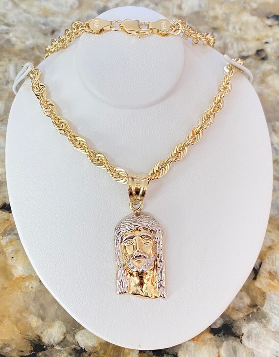Solid 10K Gold Rope Chain Gold Rope 