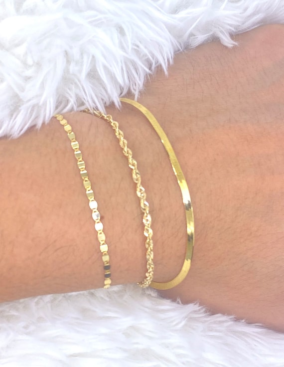 14k gold 2024 womens bracelets