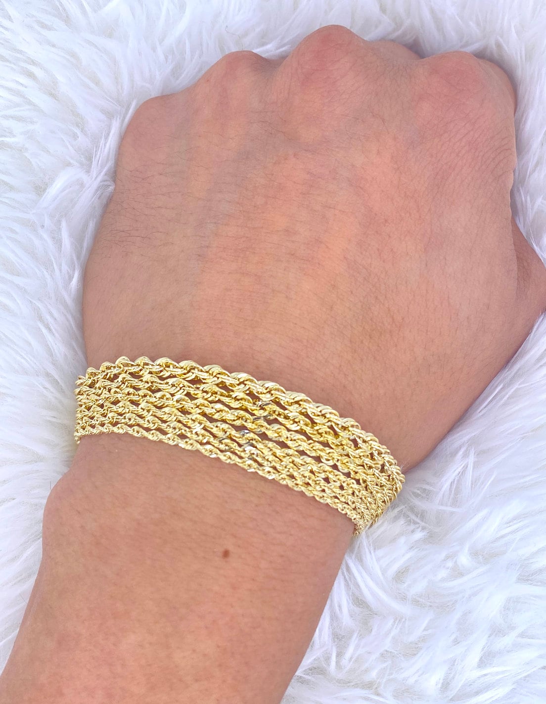 Solid 10K Gold Rope Bracelet 2mm 2.5mm 2.8mm 3.2mm 3.5mm 4.0mm Etsy