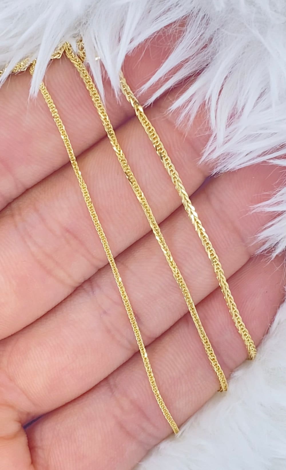Diamond cut wheat chain discount