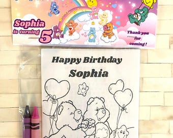 Care Bears Color Party Favors