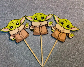 Cupcake Topper Yoda Etsy Cupcake Topper Yoda Etsy