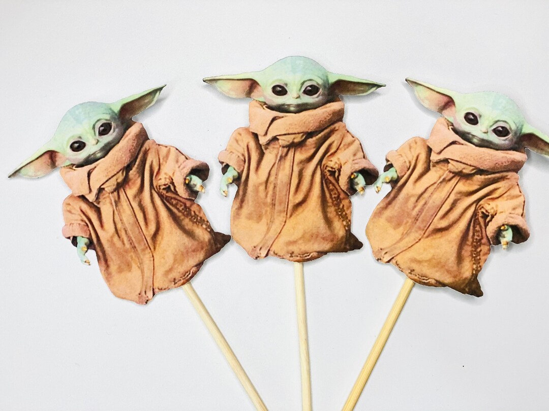 Baby Yoda Cupcake Toppers Etsy