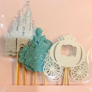 Toppers per cupcake Cenerentola scintillanti immagine 2