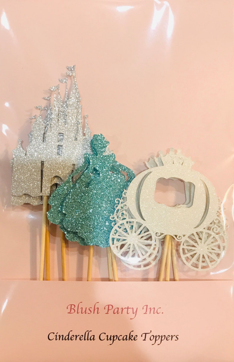 Toppers per cupcake Cenerentola scintillanti immagine 2