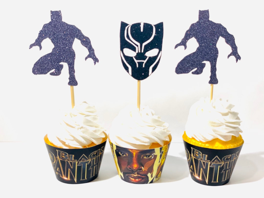 Black Panther Cupcake Toppers - Etsy