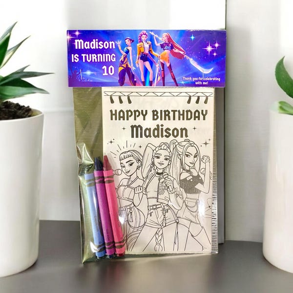 KPop Demon Hunters party favors
