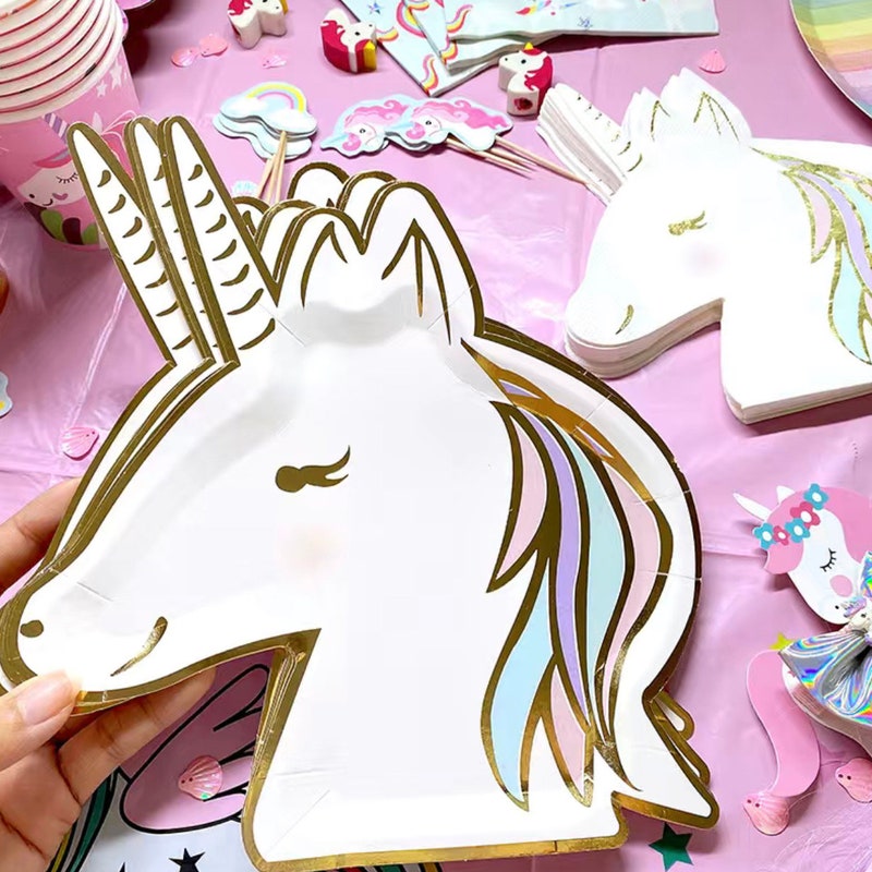Fairytale Unicorn Large Plates 22cm Party Decoration