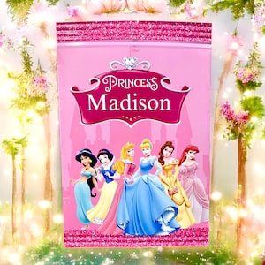 Personalized Primcess party favor Chip Bags