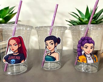 Kpop party cups, set of 9