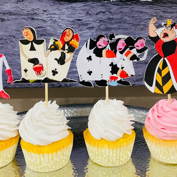 Queen of Hearts Cupcake Toppers