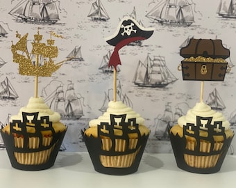 Pirate cupcake toppers/pirate party