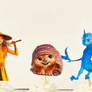 Raya and the Last Dragon cupcake toppers